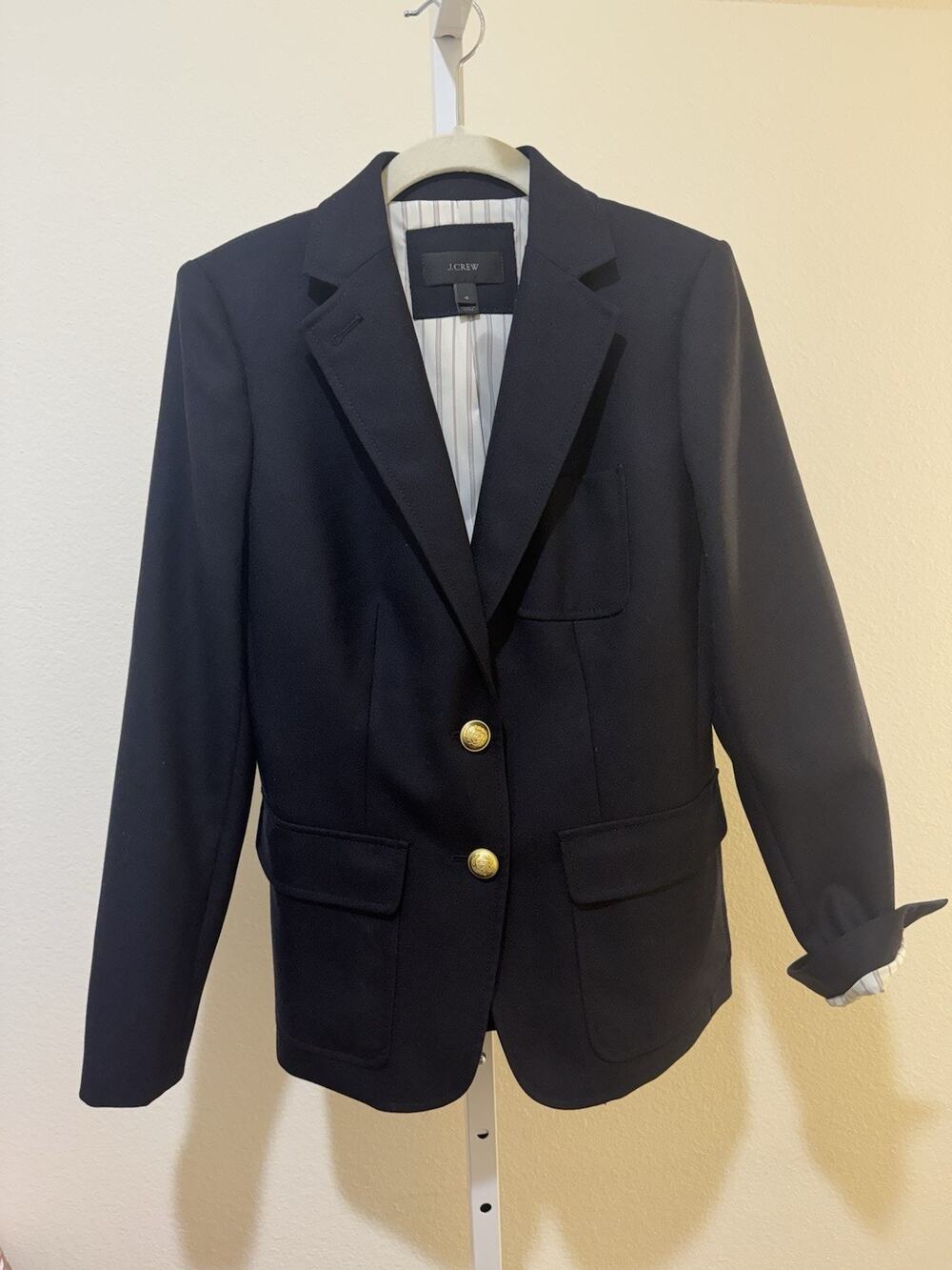 J. Crew Rhodes Wool Blazer Womens 4 Schoolboy Academia C9131 Gold Buttons